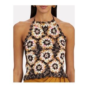 SEA NEW YORK Crocheted Wool-blend Halter Top